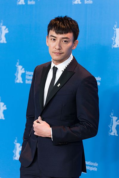 Chang at the presentation of Mr. Long at the Berlinale 2017