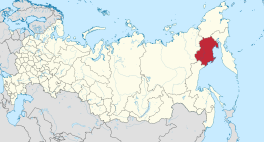 Die ligging van Magadan-oblast in Rusland.