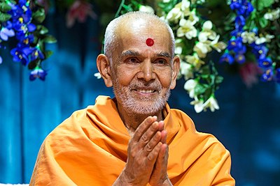 Mahant Swami Maharaj, current guru and president of BAPS