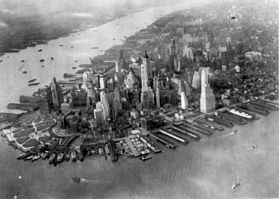 Lower Manhattan, pictured in 1931