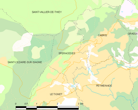 Mapa obce Spéracèdes