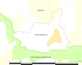Mapa obce Saint-M’Hervon