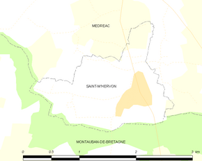 Poziția localității Saint-M'Hervon