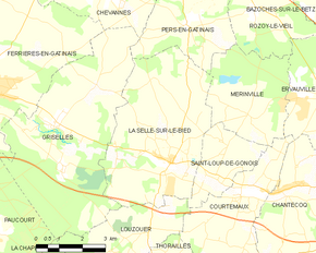 Poziția localității La Selle-sur-le-Bied
