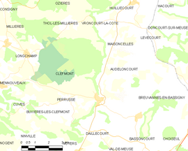 Mapa obce Clefmont