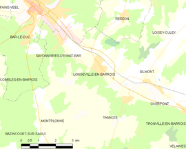 Mapa obce Longeville-en-Barrois