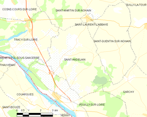 Poziția localității Saint-Andelain
