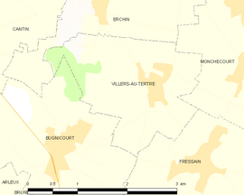 Mapa obce Villers-au-Tertre