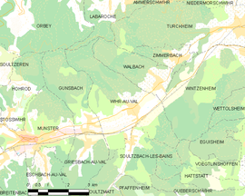 Mapa obce Wihr-au-Val