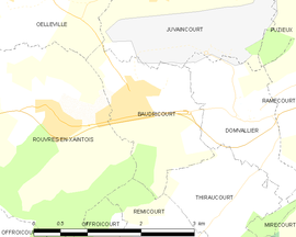 Mapa obce Baudricourt