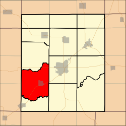 Map highlighting Carrier Mills Township, Saline County, Illinois.svg