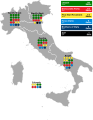 2019 European Parliament election in Italy: winning party and seat totals by province.