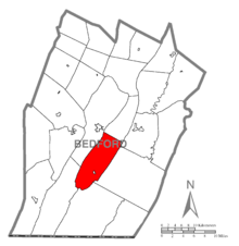 Map of Colerain Township, Bedford County, Pennsylvania Highlighted.png