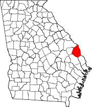Map of Georgia highlighting Screven County.svg