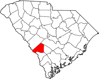 Location of Barnwell County in South Carolina Map of South Carolina highlighting Barnwell County.svg