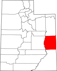 Map of Utah highlighting Grand County.svg