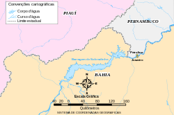 Mapa do Lago de Sobradinho
