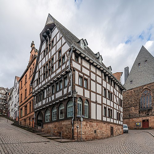 A timber-framed house in Marburg, Germany