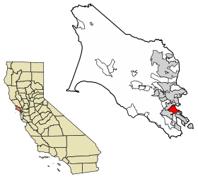 Marin County California Incorporated and Unincorporated areas Corte Madera Highlighted 0616462.svg