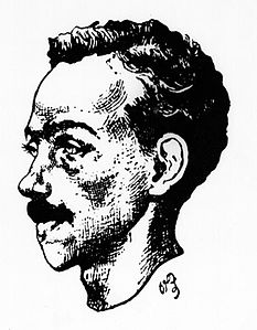 Portrait de Rimbaud, d'après un dessin d'Isabelle Rimbaud.