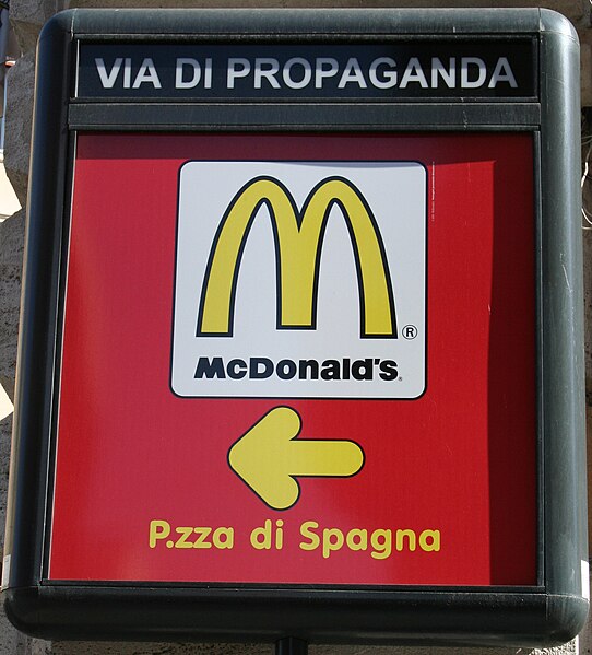 File:McDonald's advertising, Via Propaganda - Rome.jpg