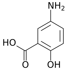 Mesalazine structure.svg