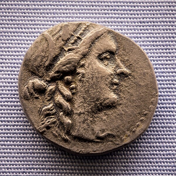 File:Messene - 280-200 BC - silver tetradrachm - head of Demeter - Zeus Ithomatas - München SMS.jpg