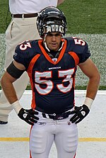 Mohamed with the Broncos in 2011 Mike Mohamed.JPG