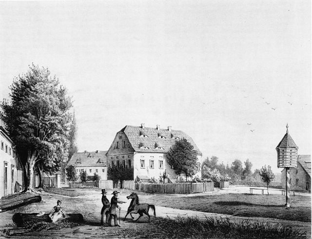 Stary Jitrowski hród wokoło 1850