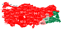Turkish- and Kurdish-speaking pluralities