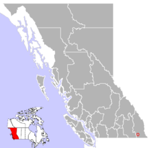 Standort von Moyie in British Columbia