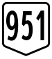 Route 951 shield}} 