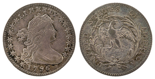 1796 Draped Bust half dime with small eagle reverse