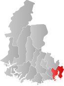 Vị trí Kristiansand tại Vest-Agder