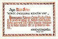 Sakarya Valisi Hayri Kozakçıoğlu'nun Takdirname. 1985