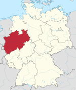 North Rhine-Westphalia in Germany.svg