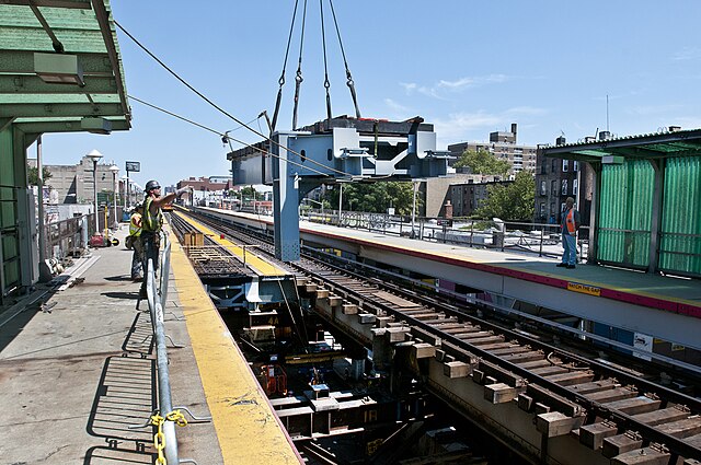 Replacement of the Atlantic Avenue Viaduct at Nostrand Avenue in July 2011