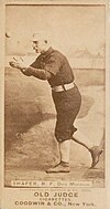 Orator Shafer's 50 assists in 1879 remain a record for outfielders. Orator Shafer card.jpg