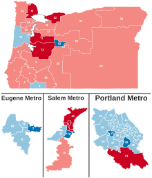 Oregon House of Representatives 2022 Election Results Oregon House of Representatives 2022 Election Results.svg