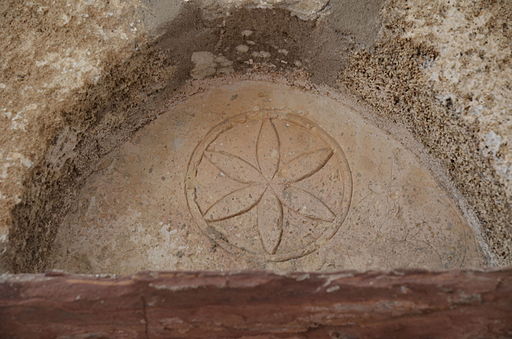 Orthodox chappel door decoration in Patmos