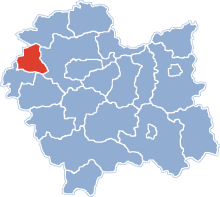 POL powiat chrzanowski on voivodship map.svg