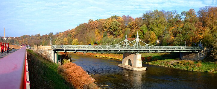 Paradiesbrücke über die Zwickauer Mulde