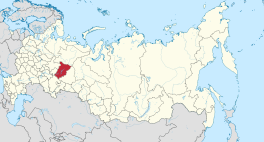 Die ligging van Perm-krai in Rusland.