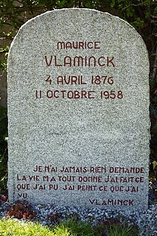 Pierre tombale Vlaminck cimetière Rueil-la-Gadelière Eure-et-Loir (France).JPG