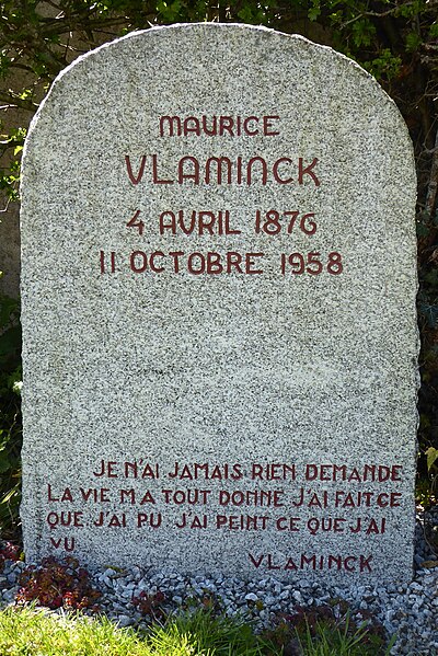 File:Pierre tombale Vlaminck cimetière Rueil-la-Gadelière Eure-et-Loir (France).JPG