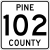 Pine County Yolu 102 MN.svg