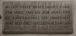 Juristenschule der Universität – Gedenktafel