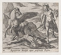 Plate 41- Perseus Killing Medusa (Anguiparum Meduse caput praescundit Perseus), from Ovid's 'Metamorphoses' MET DP864703.jpg