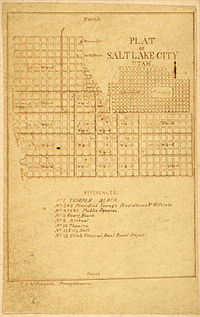 Surveyor's plan of Salt Lake City, circa 1870s - an example of a uniform square grid Platslc.jpg
