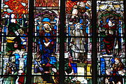 Ausschnitt mit Maria, Petrus und rechts unten dem Stifter Yvon Audren